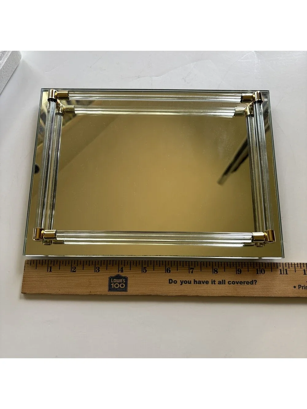 Vintage Avon Mirrored Vanity Tray, 11